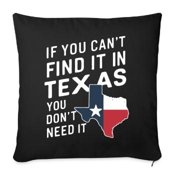 Texas State Texans Texas - Sofa pillowcase 17,3'' x 17,3'' (45 x 45 cm) - black - Front