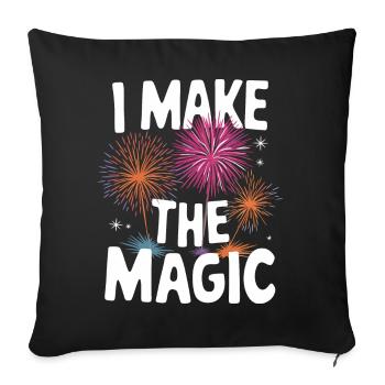 Pyrotechnie Feux d’artifice Pyrotechnie - Housse de coussin décorative 45 x 45 cm - noir - Devant