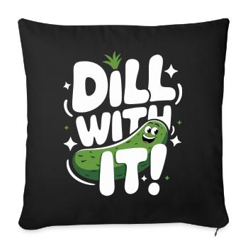 Cucumber Pickle Pickle Food Dill - Sofa pillowcase 17,3'' x 17,3'' (45 x 45 cm) - black - Front