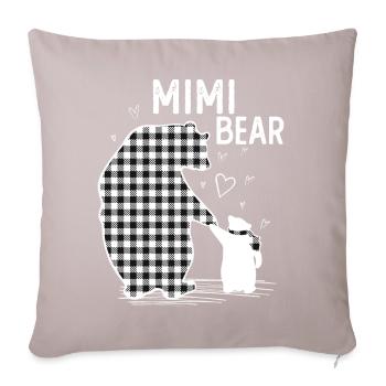 Mimi Bear - Sofa pillowcase 17,3'' x 17,3'' (45 x 45 cm) - light taupe - Front