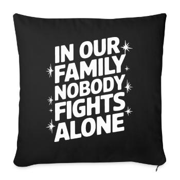 Sensibilisation au cancer Cancer Cancer du sein - Housse de coussin décorative 45 x 45 cm - noir - Devant