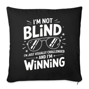 Blind blindness Visually impaired people - Sofa pillowcase 17,3'' x 17,3'' (45 x 45 cm) - black - Front