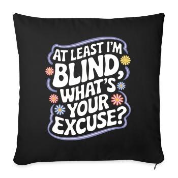 Blind blindness Visually impaired people - Sofa pillowcase 17,3'' x 17,3'' (45 x 45 cm) - black - Front