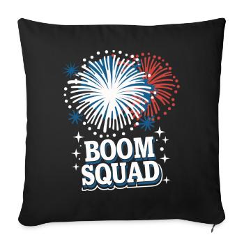 Pyrotechnie Feux d’artifice Pyrotechnie - Housse de coussin décorative 45 x 45 cm - noir - Devant