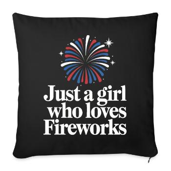 Pyrotechnie Feux d’artifice Pyrotechnie - Housse de coussin décorative 45 x 45 cm - noir - Devant
