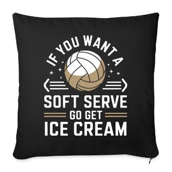 Joueurs de volley-ball Joueurs de beach-volley - Housse de coussin décorative 45 x 45 cm - noir - Devant