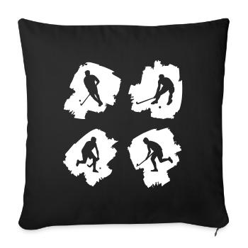 Hockeyeur - Housse de coussin décorative 45 x 45 cm - noir - Devant