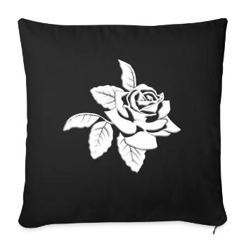 Ma Rose - Housse de coussin décorative 45 x 45 cm - noir - Devant