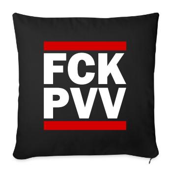 Fck pvv - Sofa pillowcase 17,3'' x 17,3'' (45 x 45 cm) - black - Front
