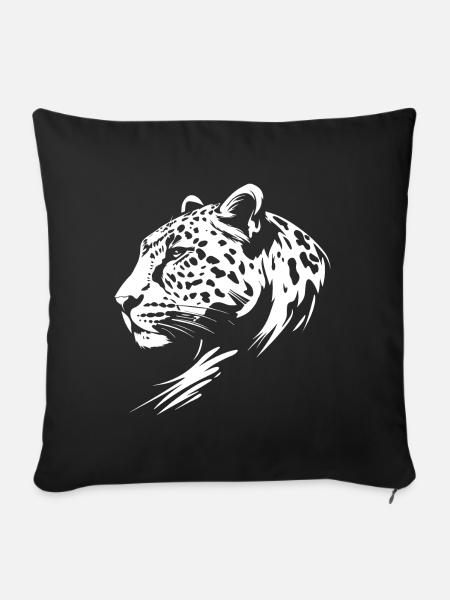 Leopard - Sofakissenbezug 45 x 45 cm - Schwarz