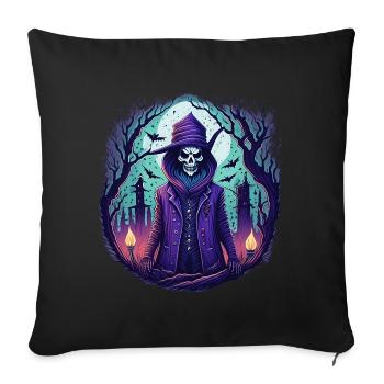 Gruseliges Halloween-partykostüm Zombie - Sofa pillowcase 17,3'' x 17,3'' (45 x 45 cm) - black - Front