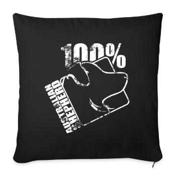 AUSTRALIAN SHEPHERD 100 - Sofa pillowcase 17,3'' x 17,3'' (45 x 45 cm) - black - Front