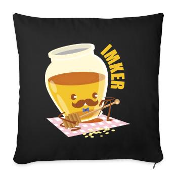 Imker Geschenk Imkerei - Sofakissenbezug 45 x 45 cm - Schwarz - Vorne