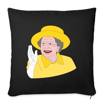 Elisabeth II. - 70. Thronjubiläum - Design Shirt - Sofakissenbezug 45 x 45 cm - Schwarz - Vorne