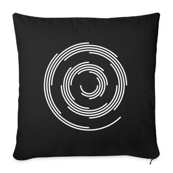 spiral tekno 23 - Sofakissenbezug 45 x 45 cm - Schwarz - Vorne