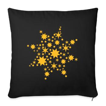 Étoiles - Housse de coussin décorative 45 x 45 cm - noir - Devant
