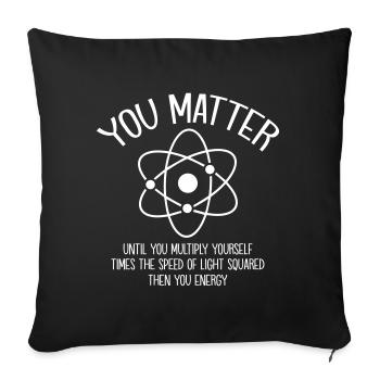Science Energy - Housse de coussin décorative 45 x 45 cm - noir - Devant