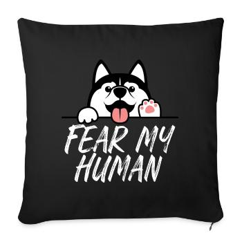 Husky - Sofakissenbezug 45 x 45 cm - Schwarz - Vorne