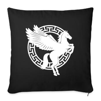 Mythology Greek Horse God - Sofa pillowcase 17,3'' x 17,3'' (45 x 45 cm) - black - Front