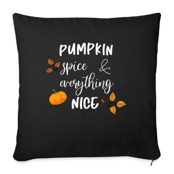 PUMPKIN spice - Sofakissenbezug 45 x 45 cm - Schwarz - Vorne