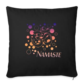Yoga Namaste - Sofakissenbezug 45 x 45 cm - Schwarz - Vorne