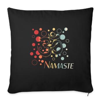 Yoga, Chakra, Namaste - Sofakissenbezug 45 x 45 cm - Schwarz - Vorne