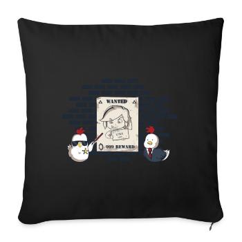 The Legend Of Chicks - Sofa pillowcase 17,3'' x 17,3'' (45 x 45 cm) - black - Front