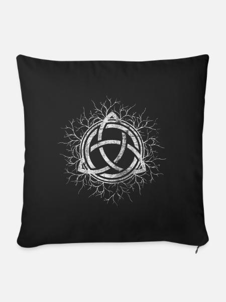 Triquetra - Sofakissenbezug 45 x 45 cm - Schwarz
