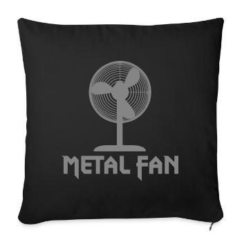 Ventilateur métallique - Housse de coussin décorative 45 x 45 cm - noir - Devant