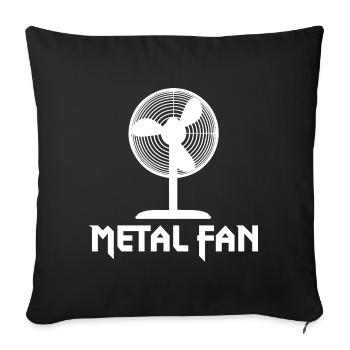 Ventilateur métallique - Housse de coussin décorative 45 x 45 cm - noir - Devant