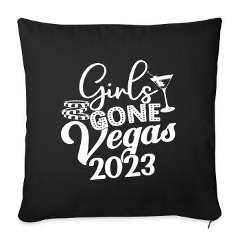 Girls Gone Vegas 2023 - Fête du week-end Girls Trip - Housse de coussin décorative 45 x 45 cm - noir - Devant