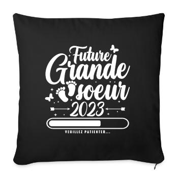 Future Grande Soeur 2023 - Housse de coussin décorative 45 x 45 cm - noir - Devant