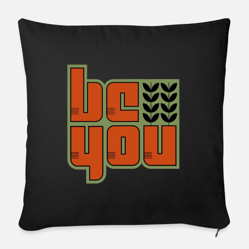 Soyez vous - Housse de coussin décorative 45 x 45 cm - noir