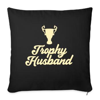 Husband Groom Marriage Wedding Gift Idea - Sofa pillowcase 17,3'' x 17,3'' (45 x 45 cm) - black - Front