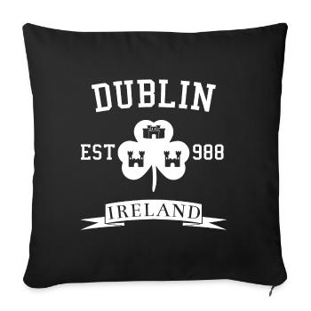 DUBLIN IRELAND - Sofa pillowcase 17,3'' x 17,3'' (45 x 45 cm) - black - Front