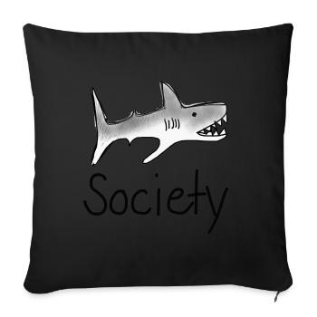 Haisociety - Sofa pillowcase 17,3'' x 17,3'' (45 x 45 cm) - black - Front