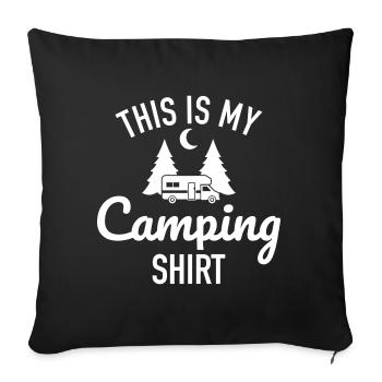 Camping-car - Housse de coussin décorative 45 x 45 cm - noir - Devant