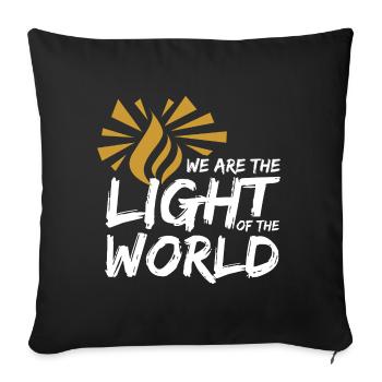 Lumière du monde B - Housse de coussin décorative 45 x 45 cm - noir - Devant