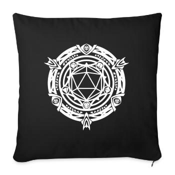 D20 Magic Circle rpg game - Sofa pillowcase 17,3'' x 17,3'' (45 x 45 cm) - black - Front