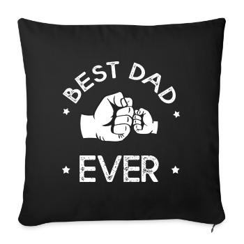 Papa best dad ever gift - Sofa pillowcase 17,3'' x 17,3'' (45 x 45 cm) - black - Front