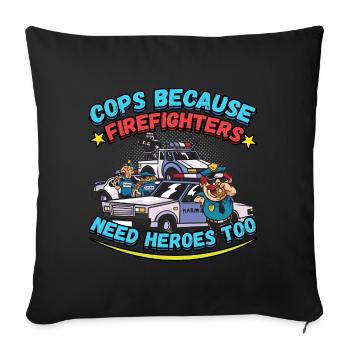 Conception de l’application de la loi pour un agent de police - Housse de coussin décorative 45 x 45 cm - noir - Devant