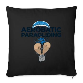 AerobaticParagliding - Sofa pillowcase 17,3'' x 17,3'' (45 x 45 cm) - black - Front
