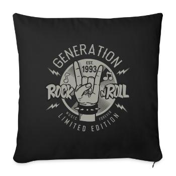 1993 Anniversaire - Housse de coussin décorative 45 x 45 cm - noir - Devant