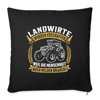 Landwirt t-shirt landwirte - Sofakissenbezug 45 x 45 cm - Schwarz - Vorne