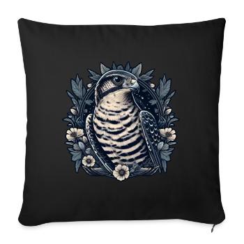 Falcon, Falconry, Bird, Bird of Prey - Sofa pillowcase 17,3'' x 17,3'' (45 x 45 cm) - black - Front