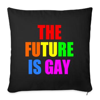 The future is gay - Housse de coussin décorative 45 x 45 cm - noir - Devant