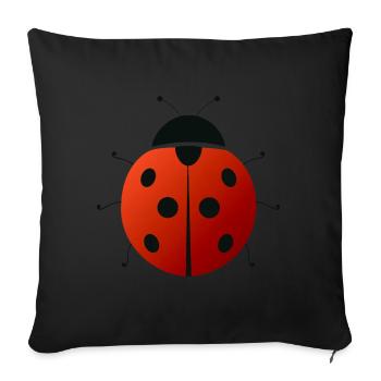 Scarabée chanceux - Housse de coussin décorative 45 x 45 cm - noir - Devant