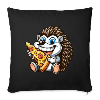 mignonne hyène se balançant terrain de jeu dessin animé - Housse de coussin décorative 45 x 45 cm - noir - Devant