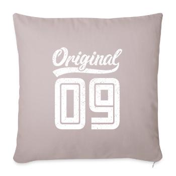 2009 Original 09 born 2009 - Sofa pillowcase 17,3'' x 17,3'' (45 x 45 cm) - light taupe - Front