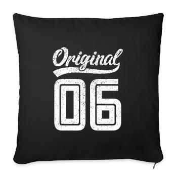 2006 Original 06 born 2006 - Sofa pillowcase 17,3'' x 17,3'' (45 x 45 cm) - black - Front
